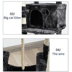 Cat Toys Pet Cat Tower Condo Tower 164CM