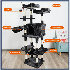 Cat Toys Pet Cat Tower Condo Tower 164CM