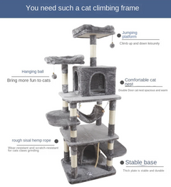 Cat Toys Pet Cat Tower Condo Tower - 170 CM