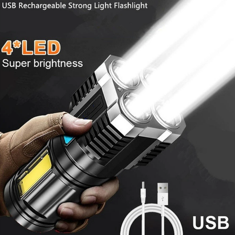 Rechargeable Flash LED Torch For Outdoor Fishing Hunting