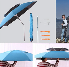 Outdoor Parasol Protection Ultraviolet-Proof Sun Shade Fishing Beach Patio Umbrella