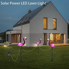LED Solar Flamingo Lawn Light Outdoor - 3 PCs set