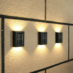 Waterproof Solar LED Wall Lamp IP65 Modern Fence Outdoor Wall Light