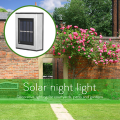 Waterproof Solar LED Wall Lamp IP65 Modern Fence Outdoor Wall Light