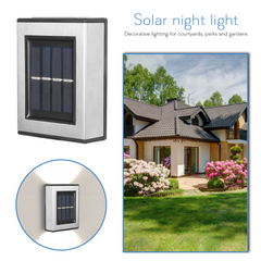 Waterproof Solar LED Wall Lamp IP65 Modern Fence Outdoor Wall Light
