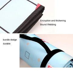 Foldable Beach Picnic Rug Blanket Camping Mat With Strap