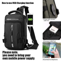 Waterproof Men Chest Bag Single Shoulder Travel Sport