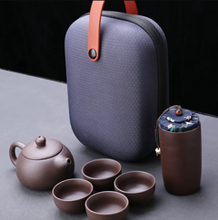 Teapot Travel Tea Set One Pot Four Cups Portable Kung Fu Tea Set
