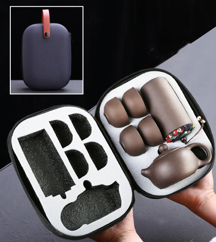 Teapot Travel Tea Set One Pot Four Cups Portable Kung Fu Tea Set