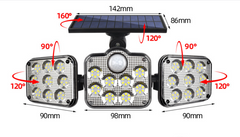 Solar Motion Sensor Security Light Spot Light with Remote