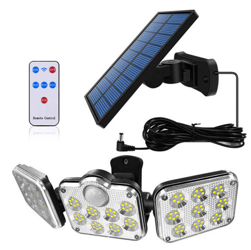 Solar Motion Sensor Security Light Spot Light with Remote