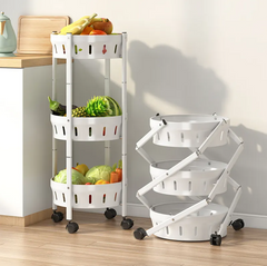 Vegetable Fruit Basket Trolley