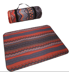 Foldable Beach Picnic Rug Blanket Camping Mat With Strap