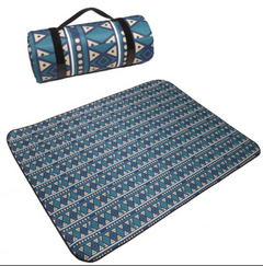 Foldable Beach Picnic Rug Blanket Camping Mat With Strap