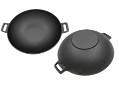 Cast Iron Wok Frying Pan