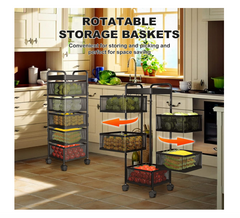5 Layer Kitchen Vegetable Movable Trolley