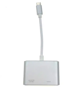 Type C Hub Adapter to HDMI VGA Video Converter 2 in 1 USB Docking Station