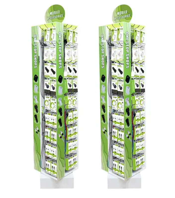 Floor Display with 336pcs Cellphone Accessories Retail Store Display Stand