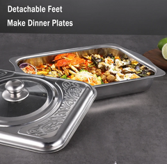 Stainless Steel Hotel Buffet Stove Food Dish Chefing Dish