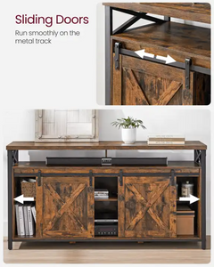 TV Entertainment Unit TV Cabinet VASAGLE Supports 85 inch TV