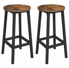 Bar Stools Set of 2 - Rustic Brown Vasagle