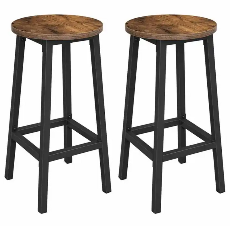 Bar Stools Set of 2 - Rustic Brown Vasagle