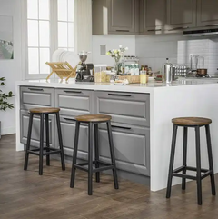 Bar Stools Set of 2 - Rustic Brown Vasagle
