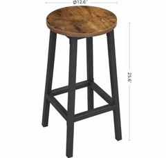 Bar Stools Set of 2 - Rustic Brown Vasagle