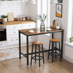 Bar Stools Set of 2 - Rustic Brown Vasagle