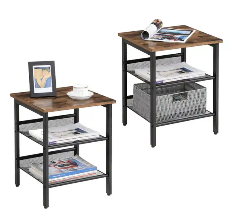 Bedside Table Set of 2 PCs Vasagle