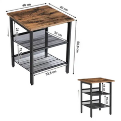 Bedside Table Set of 2 PCs Vasagle