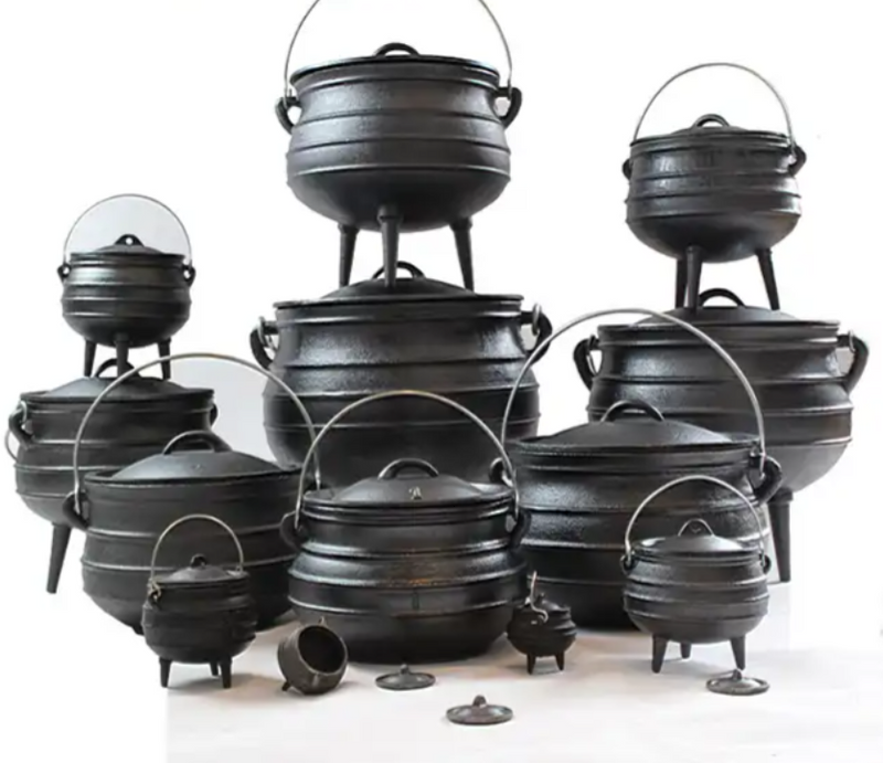 Classic Style BBQ Cast Iron Potjie 3 Legged Pot South African Pot - Different Size Options