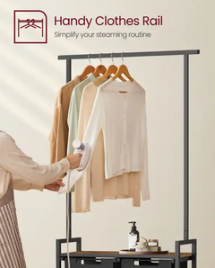 Laundry Basket Pull Out with Cloth Hanger VASAGLE