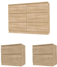 3 Piece – Lowboy & 2 x Bedside - Combo