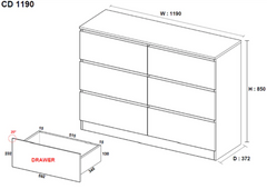 3 Piece – Lowboy & 2 x Bedside - Combo