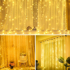 300LED Curtain Fairy Lights, With Remote Control