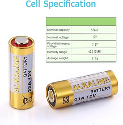 12V 23A Alkaline Battery 5pcs/pack