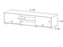 Entertainment Unit / TV Unit - TEXAS - Holds upto 85" TV