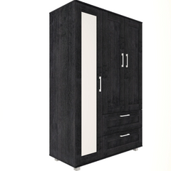 Wardrobe 3 Door & 2 Drawer With Mirror Wardrobe Free Standing