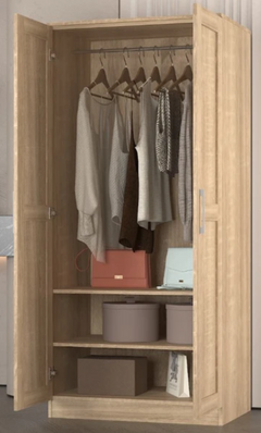 Wardrobe -  2 Doors Free Standing Wardrobe