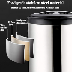 Stainless Steel Thermos Soup Food Warmer Black