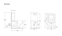 Back-to-Wall Toilet Suite Square