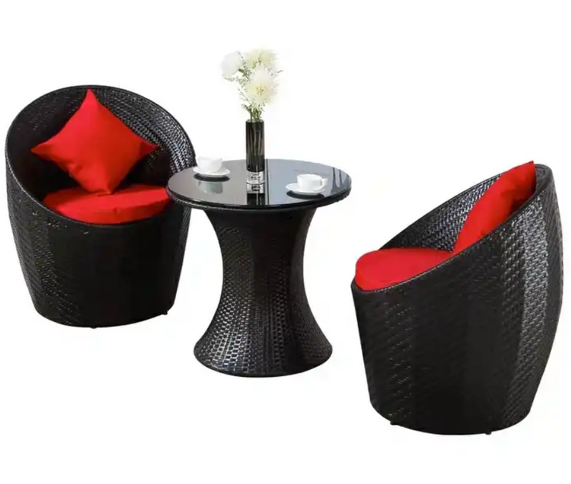 Outdoor Table and 2 Chairs Set Patio Furniture Set