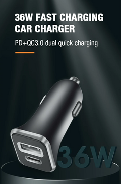 Fast Car Charger 36W PD Type C Car Charger