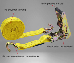 Ratchet Tie Down 500kg 2pcs 25mm x 4.5m