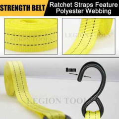 Ratchet Tie Down 500kg 2pcs 25mm x 4.5m