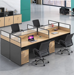 Reception Desk with 3 Tier Drawer Cabinet