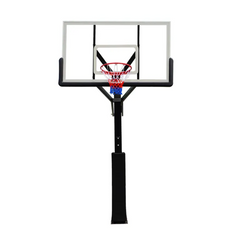 Inground Adjustable Height Basketball Hoop Tempered Glass Backboard