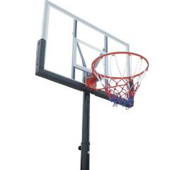 Inground Adjustable Height Basketball Hoop Tempered Glass Backboard