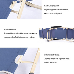 Reclining Sun Chair with Adjustable Backrest Pillow